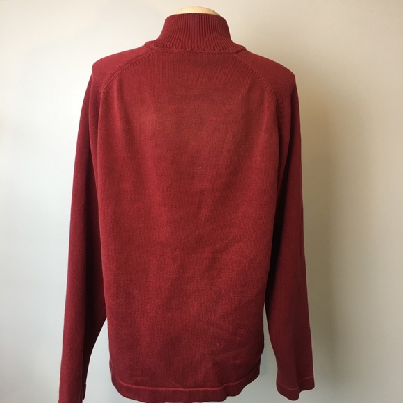 Tommy Hilfiger Burgundy Fill Zip Knit Sweater - Picture 5 of 8